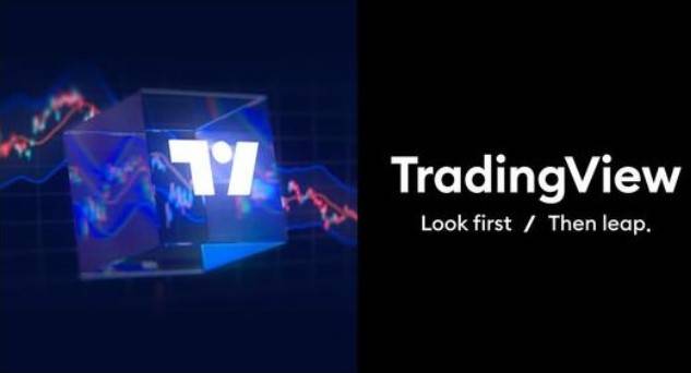 Logo der Trading Software Tradingview mit einem Link zur Anmeldung bei Tradingview