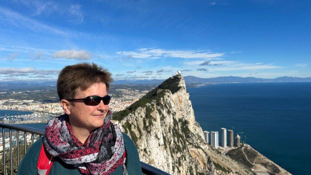 Blick vom Upper Rock von Gibraltar in Richtung Spanien